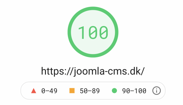 Hastighedsoptimering af Joomla website